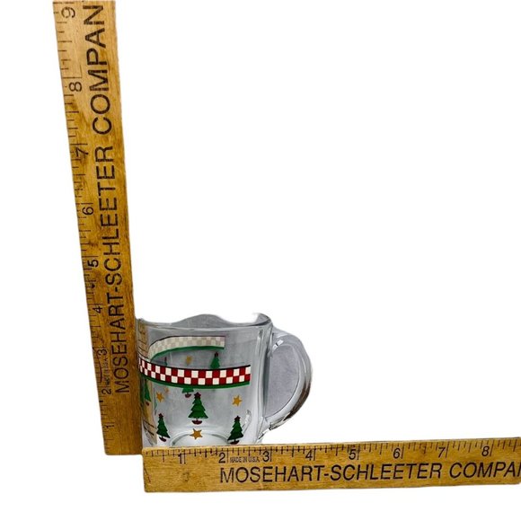 Vintage 1997 Christmas Mugs by Debbie Mum Glass Mug Set of 4 - Picture 9 of 13